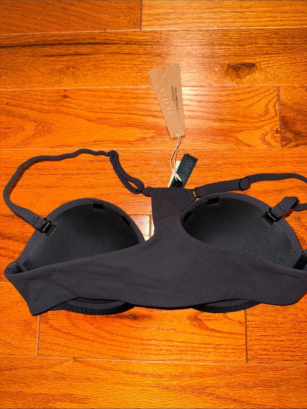 SKIMS Fits Everybody Racerback Demi Bra Onyx 34B NEW - Picture 3 of 4